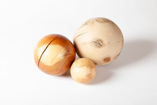 Wooden spheres