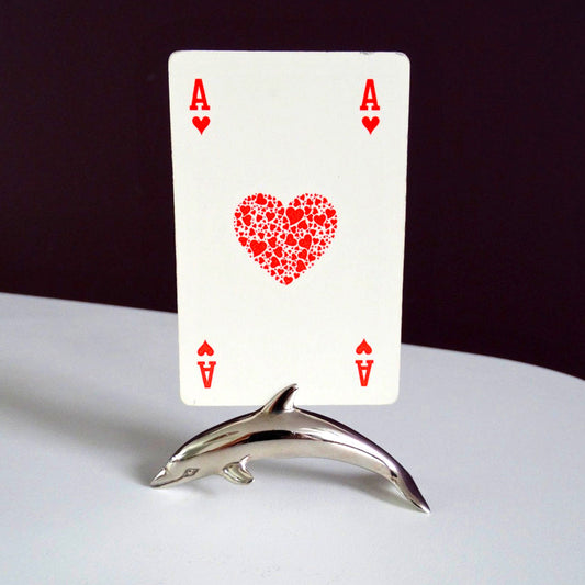 Silver-Plated Dolphin Name Card Holders | Set of 6 Atelier Aeris