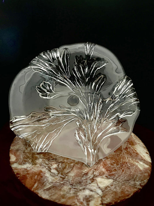 Vintage Walther-Glas Mikasa | Glass bowl | floral relief | West Germany 70s/80s Atelier Aeris