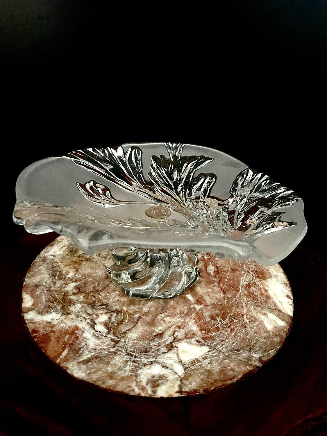 Vintage Walther-Glas Mikasa | Glass bowl | floral relief | West Germany 70s/80s Atelier Aeris