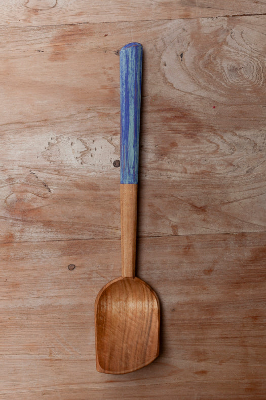 Wooden Spatulas  Blue