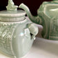 Celadon tea set with elephant teapot | Bombay Company