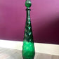 Empoli Genie Bottle | 'Swirl' |Emerald Green | Italy | 66 cm