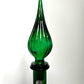 Empoli Genie Bottle | 'Swirl' |Emerald Green | Italy | 66 cm