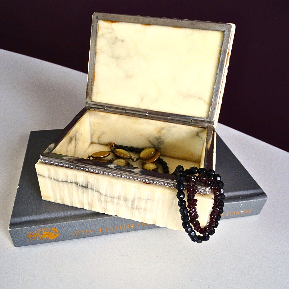 Italian Alabaster Decorative Box | Alabaster Box | ca. 1960–1980