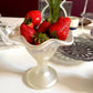 Italian mother-of-pearl ice cream coupes – set of 4 | Mid-Century glass