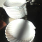 Set of opaline shell plates (11) | milky white glass