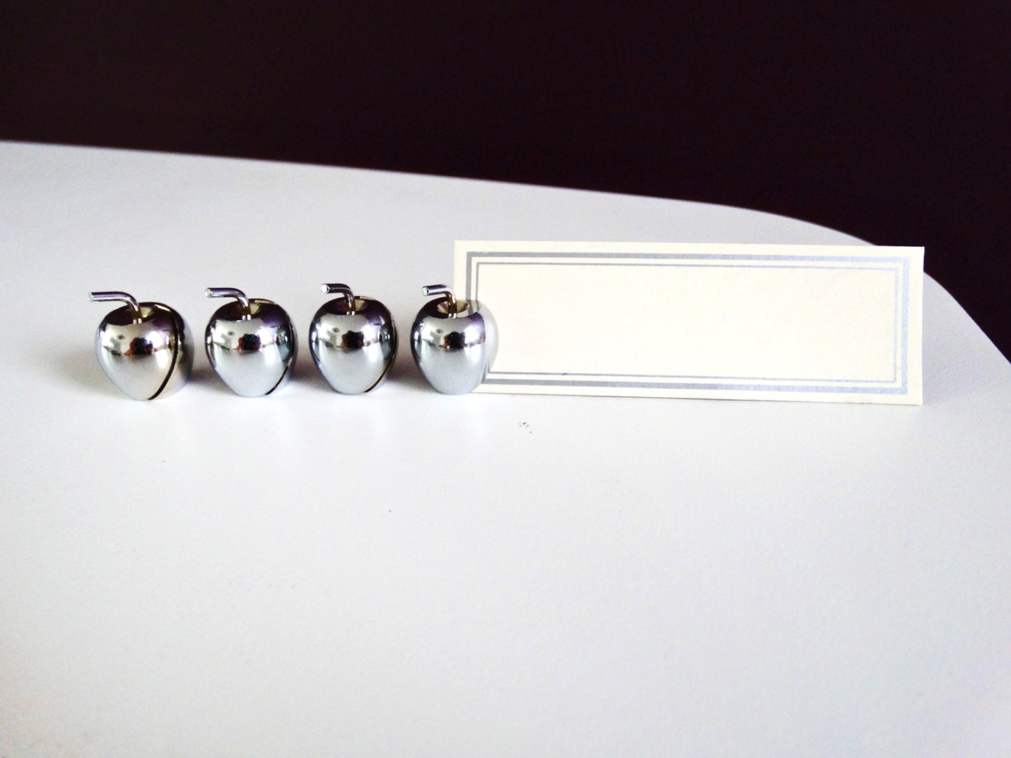 Vintage apple name card holders (4) in original box