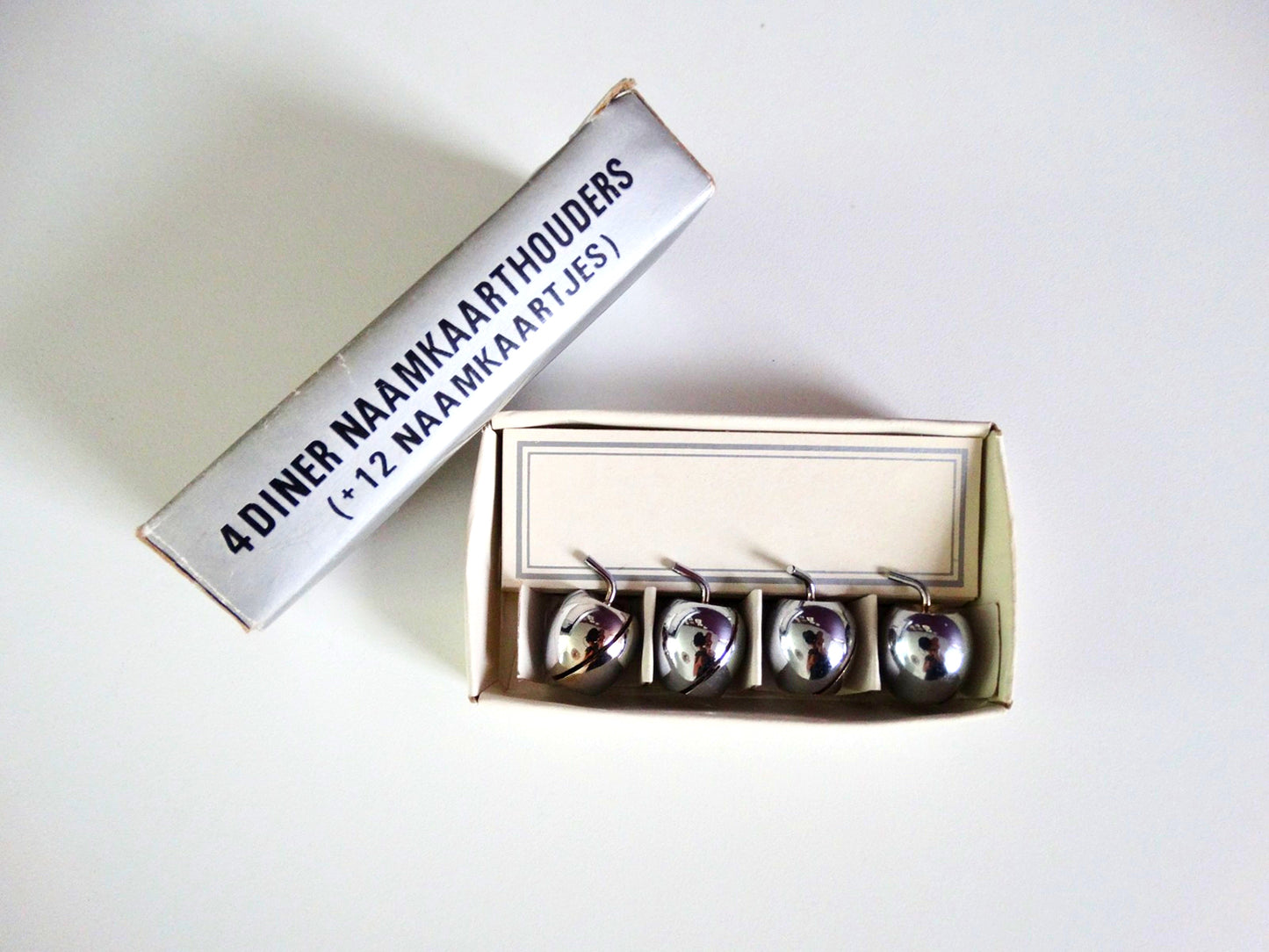 Vintage apple name card holders (4) in original box