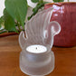 Art Deco Style Swan Tealight Holder | Frosted Glass