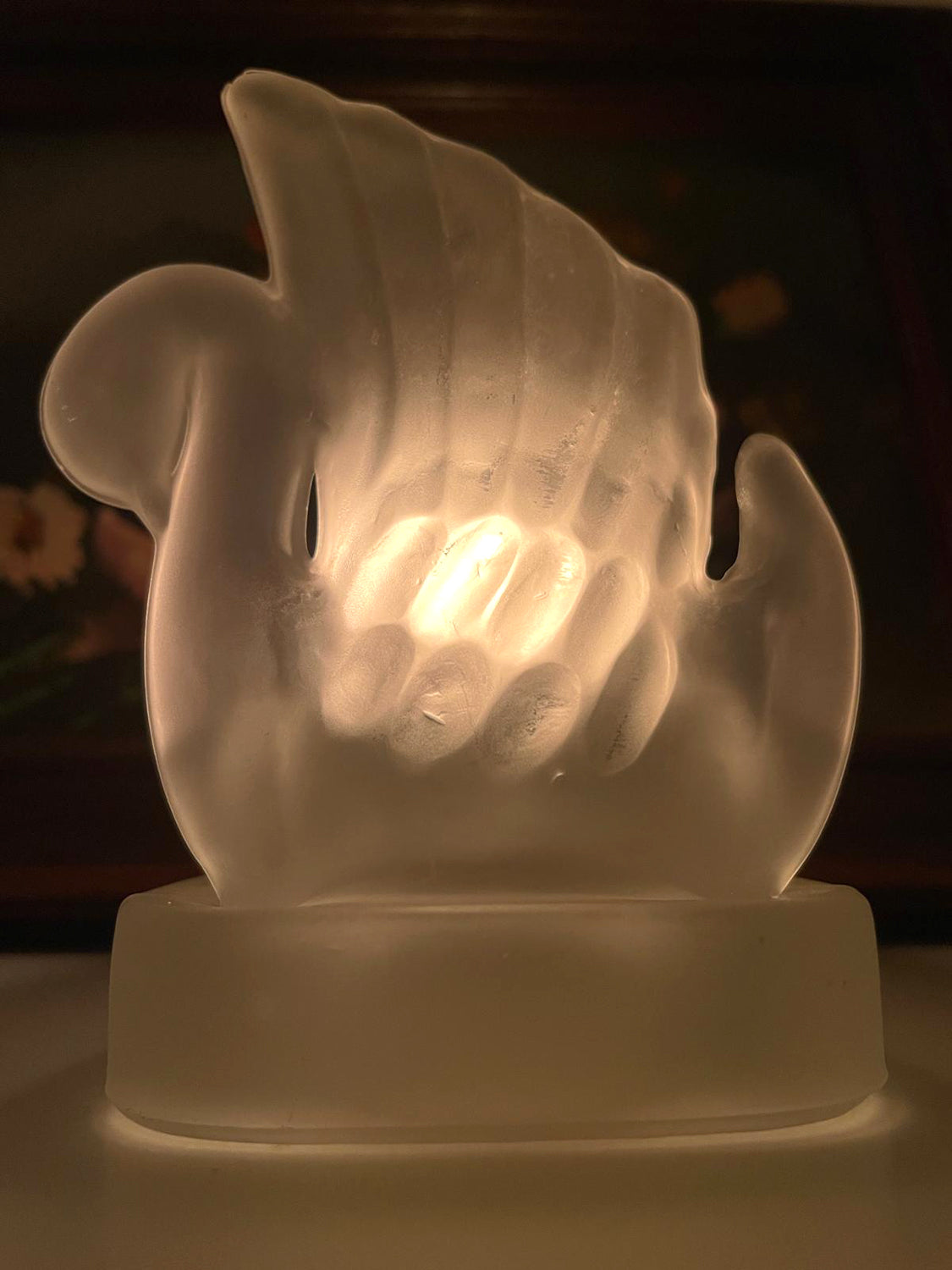 Art Deco Style Swan Tealight Holder | Frosted Glass