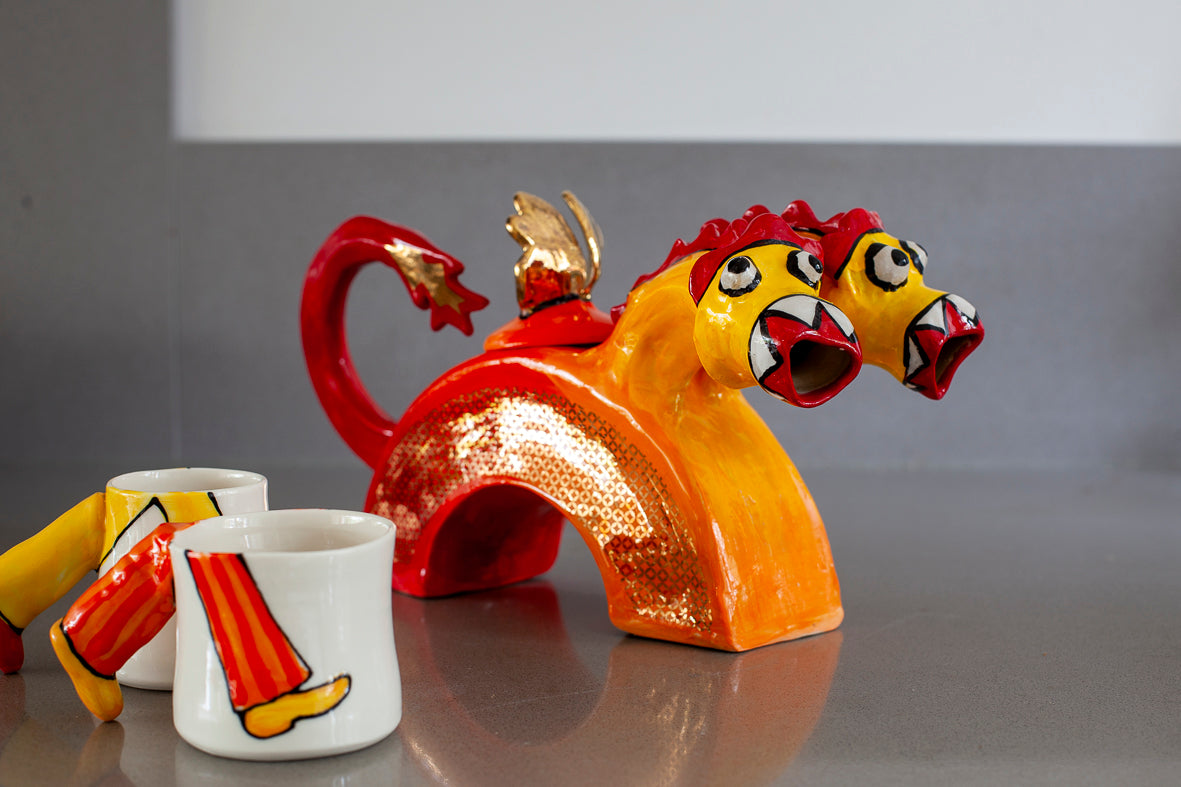 Ceramic Dragon teapot Sarah Michael